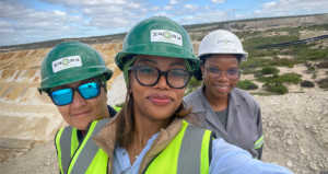 Palesa visiting Kropz Elandsfontain mine site.